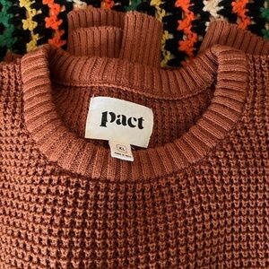 Pact Men's Rust Brown Sweater